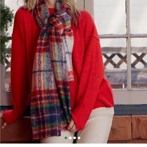 Aerie Giant Multicolor Plaid Scarf